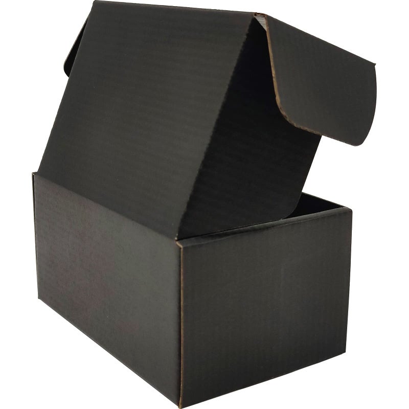 Lmuze Small Black Shipping Boxes for Small Business Pack of 25-6x4x3 inches Cardboard Corrugated Mailer Boxes for Shipping Packaging Craft Gifts Giving Products - Image 4